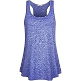 Miusey Womens Sleeveless Loose Fit Yoga Workout Racerback Tank Top
