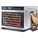 COSORI Food Dehydrator, Bigger Than 7 Trays With Large 6.5" Drying Space, 600W Power Saves More Time Than 480W, 165°F Dehydra
