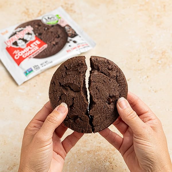 LENNY & LARRY’S THE COMPLETE COOKIE, BIG TIME BROWNIE, SOFT BAKED, 8G PLANT PROTEIN, VEGAN, NON-GMO, 2 OUNCE COOKIE (PACK OF 12)
