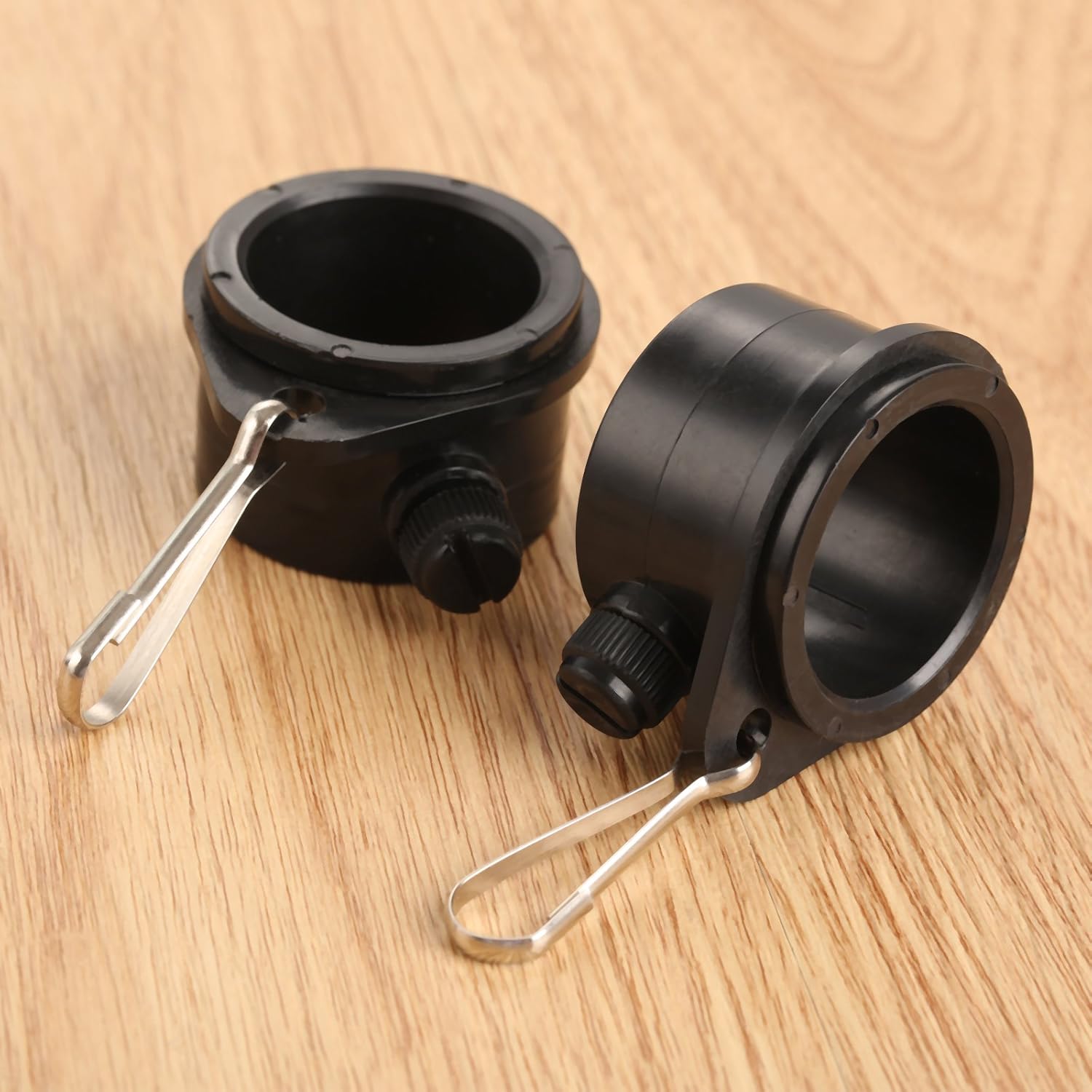 1 Pair Black Rotating Flag Mounting Rings Fits 29mm Diameter Flagpole with Plastic Screws