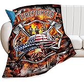 Firefighter Gifts Fire Fighter Throw Blanket Soft Fleece Flannel Bedding Fireman Gifts for Men Boys Girls Lovers Adults Stuff for Couch Sofa Bed Room Decor 40"X50"