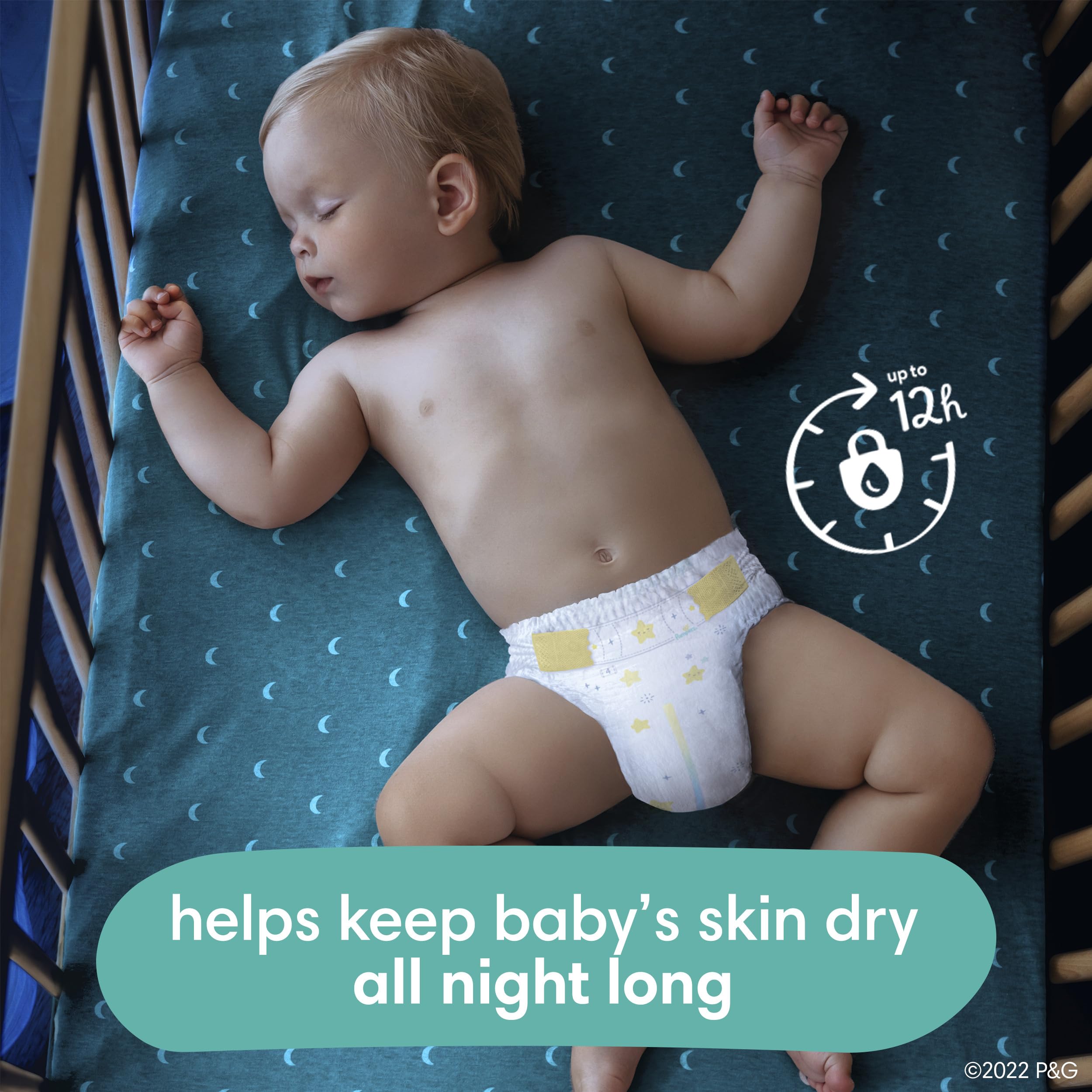 Pampers Swaddlers Overnights Diapers - Size 7, 36 Count, Disposable Baby Diapers, Night Time Skin Protection