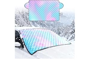 63x46 Inch Winter Windshield Cover for Snow and Ice,Portable Windshield Snow Cover for Snows/Ice/Sun Protection,Universal Car