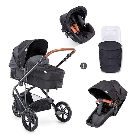 Hauck /Pacific 3 Shop N Drive / 7 teiliger Kombi Kinderwagen /Babyschale Gr. 0/ Babywanne umbaubar/ drehbarer Sitz/ Matratze/