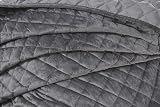 Quilted Plush Velvet Cross Stitch Bedspread + 2 Pillow Shams - Silver Grey view 3
