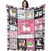 Llama Blanket Llamas Gifts for Women Girls,Cute Alpaca Throws and Blankets Flannel Llamas Sofa Couch Bedroom Living Room Decor Gifts for Llama Lovers 50"x40"