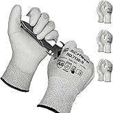Schwer 3 Pairs Cut Resistant Gloves ANSI A6/A7 (Send Randomly) Cut Proof Work Gloves, Touchscreen, for Men and Women Used to Woodworking, Glass Cutting, Construction, Cargo Handling, L