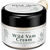 Wild Yam Cream for Hormone Balance: Natural Formula for Hot Flashes Night Sweats - Estrogen Progesterone Free 2 OZ