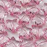 20pcs Acrylic Crystal Star Beads 28mm Star Shape Faceted Beads for Jewelry Making Bracelet Necklace Key Chains DIY Crafts(Pink)