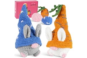ISENVO Crochet kit, Beginner Crochet kit, Beginner Crochet and Weaving kit, Including Step-by-Step Video Course Cute Carrot Sprite Crochet kit, with Complete Crochet Accessories