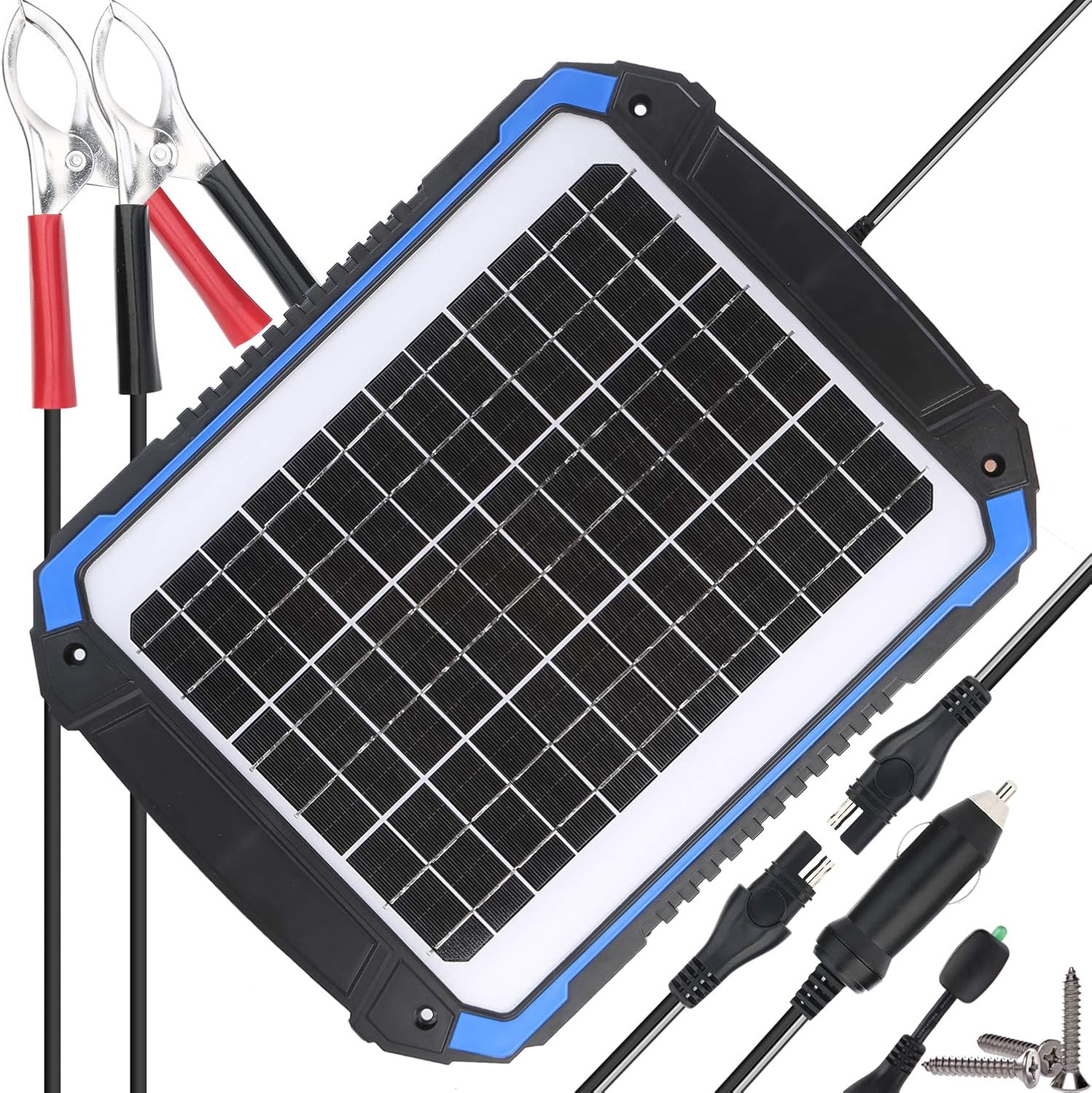 SUNER POWER 12V Solar Car Battery Charger & Maintainer