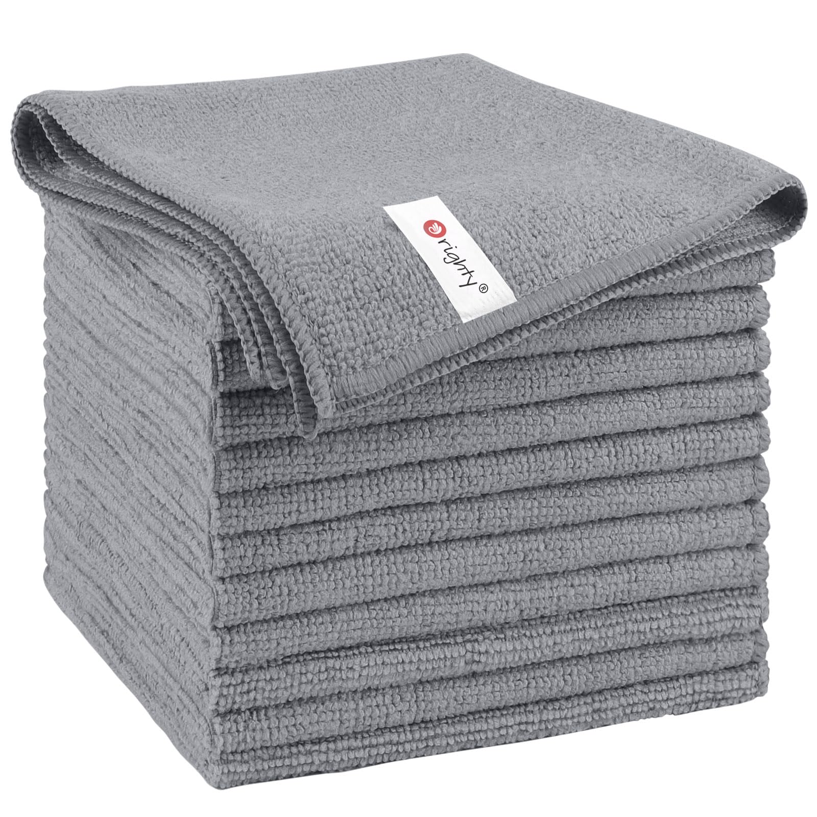 Photo 1 of Orighty Microfiber Cleaning Cloth, 12 Pack Microfiber Towels for Cars, Highly Absorbent Car Cleaning Supplies, Lint Free Cloths Clean Rags for Car Care, House, Kitchen, 12x12 inch, Grey