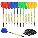 Accmor 12 Pcs Soft Tip Darts, Bar Dart, Plastic Tip