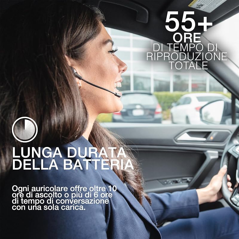 Work Buds Cuffie Bluetooth In Ear con Microfono - 55H+
