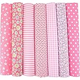 7pcs Fat Quarters Fabric Bundles - 50x50cm Precut Cotton for Quilting, Sewing & DIY Crafts - Soft, Durable Spring & Easter Pa
