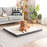 EHEYCIGA Orthopedic Dog Bed Large 91x68x9cm Removable Washable Cover White view 5