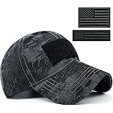 REDSHARKS Men American Flag Patch Tactical Camo Baseball Cap Women USA Flag Military Army Patriotic Operator Camouflage Hat
