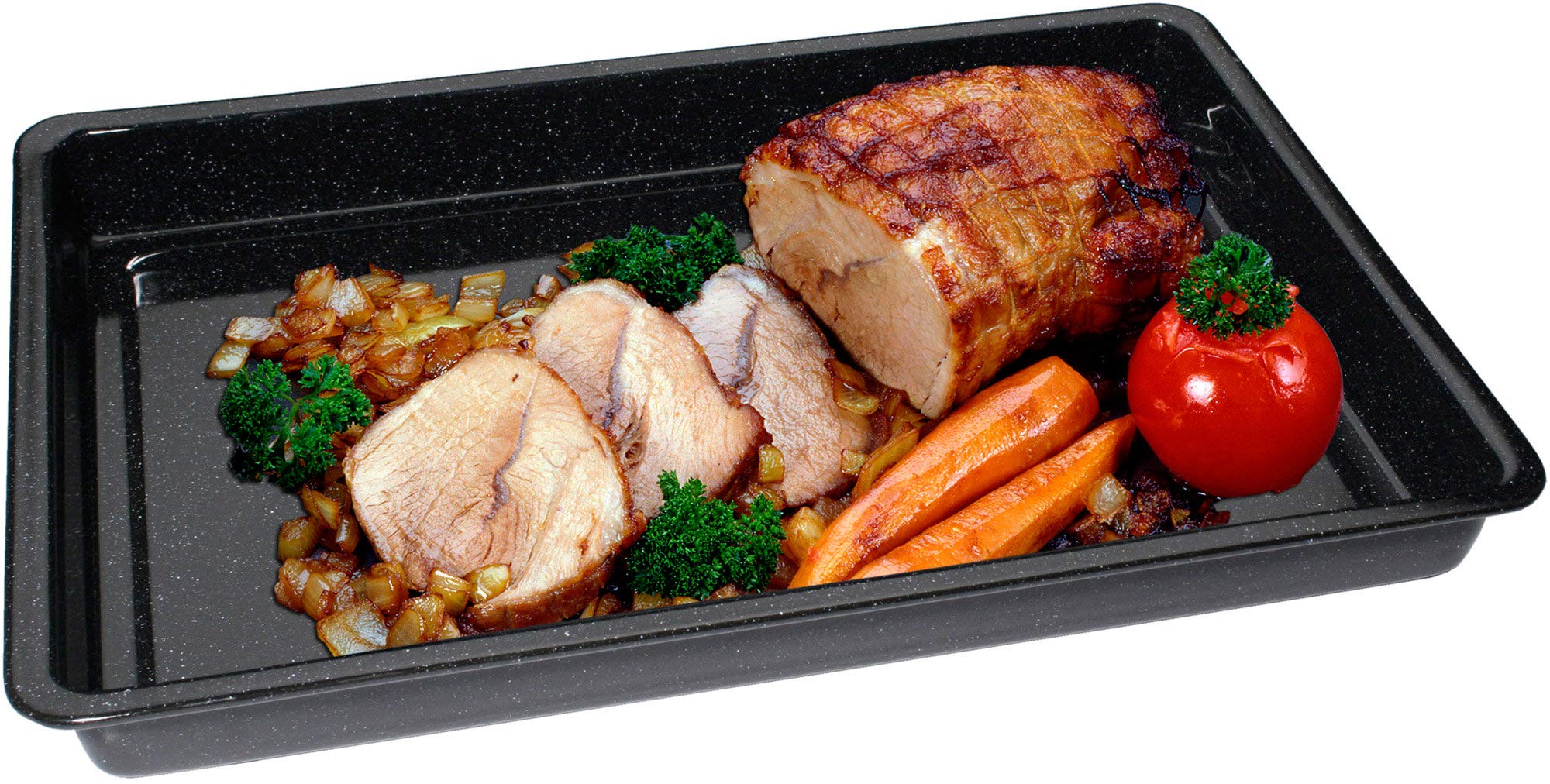 CHG 236-50 Oven Baking Tray 42x29x4 cm Black Enamel — image 1