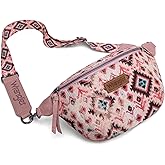 Montana West x Wrangler Large Fanny Packs for Women Western Crossbody Sling Bags Aztec Belt Purse