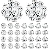 30 PCS Silver Rhinestone Buttons for Clothing, 12mm Rhinestone Embellishments, Round Crystal Buttons for DIY Jewelry Bouquets Wedding Crafting Shoes Accessories