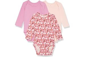 Amazon Essentials Unisex Babies' Cotton Stretch Jersey Long Sleeve Bodysuit (Previously Amazon Aware), Pack of 3