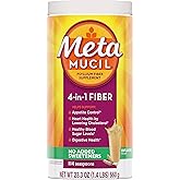 Metamucil, Psyllium Husk Powder, Unflavored with No Added Sweeteners, 114 Servings, 4-in-1 Fiber Supplement, Daily Psyllium Husk Fiber Powder Help Support Digestive Health by Promoting Regularity*