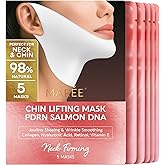 MAREE V Line Lifting Mask with PDRN Salmon DNA – Deep Collagen Face Mask for Women – Jawline Shaper Facial Masks with Retinol – Tightening & Firming Neck Lift Tape – Double Chin Strap for Face Lift