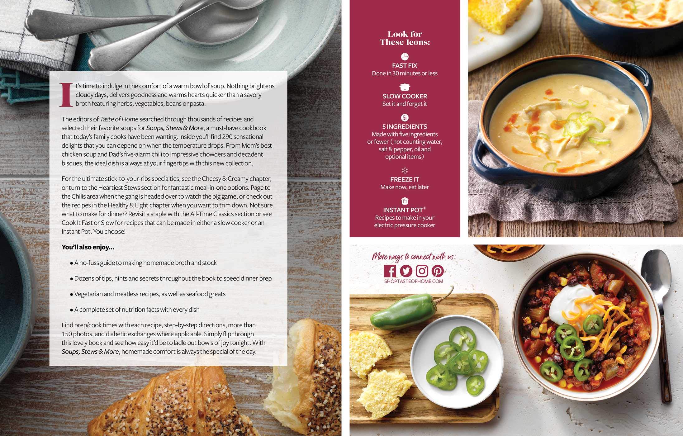 Taste of Home Soups, Stews and More: 325+ Comfort Food Recipes With Tasty Photos and Handy Tips (Taste of Home Comfort Food) Taste of Home Soups, Stews and More: 325+ Comfort Food Recipes With Tasty Photos and Handy Tips (Taste of Home Comfort Food) Paperback Kindle Hardcover Spiral-bound