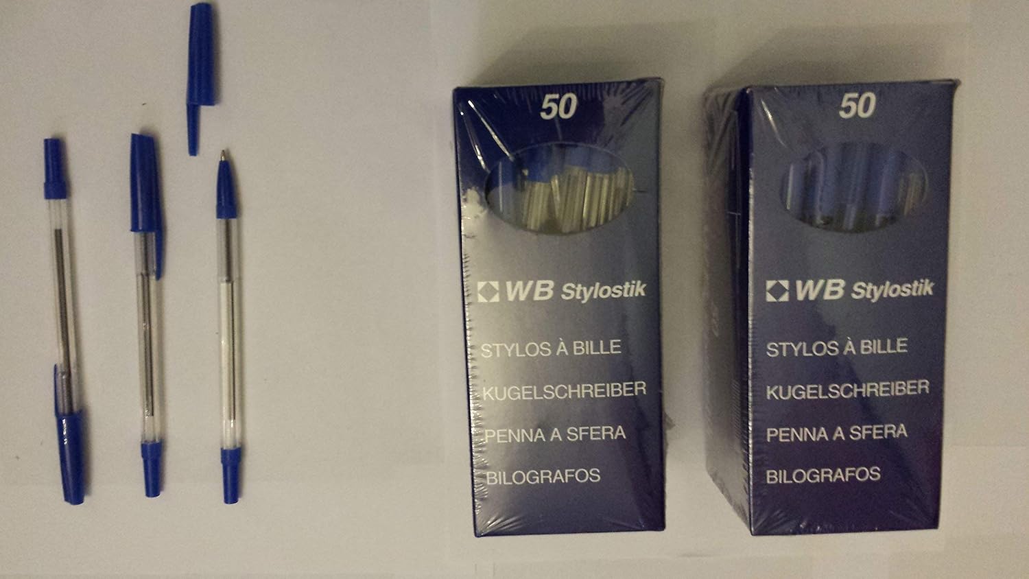 100 Blue Ball Point Pens Amazon.co.uk Office Products