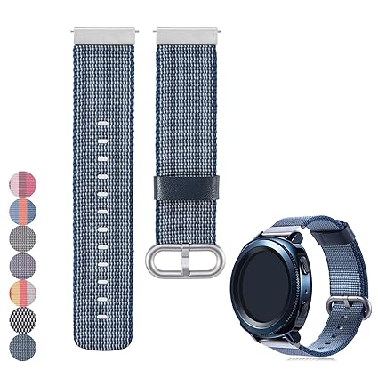 iFeeker Universal 20mm Woven Nylon Ersatzarmband Armband für Samsung Gear Sport SM-R600 / Gear S2 Classic SM-R732 / Huawei Wa