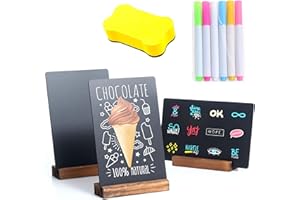 YEEON 3 Pack 5x7 in Chalkboard Sign Small Chalkboard Decorative Chalkboard with Base Family Message Chalkboard Kid Chalkboard Store Poster Display