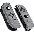 eXtremeRate DIY Replacement Shell Buttons for Nintendo Switch & Switch OLED, Brushed Silver Soft Touch Custom Housing with Full Set Button for Joycon Handheld Controller - Console Shell NOT Included