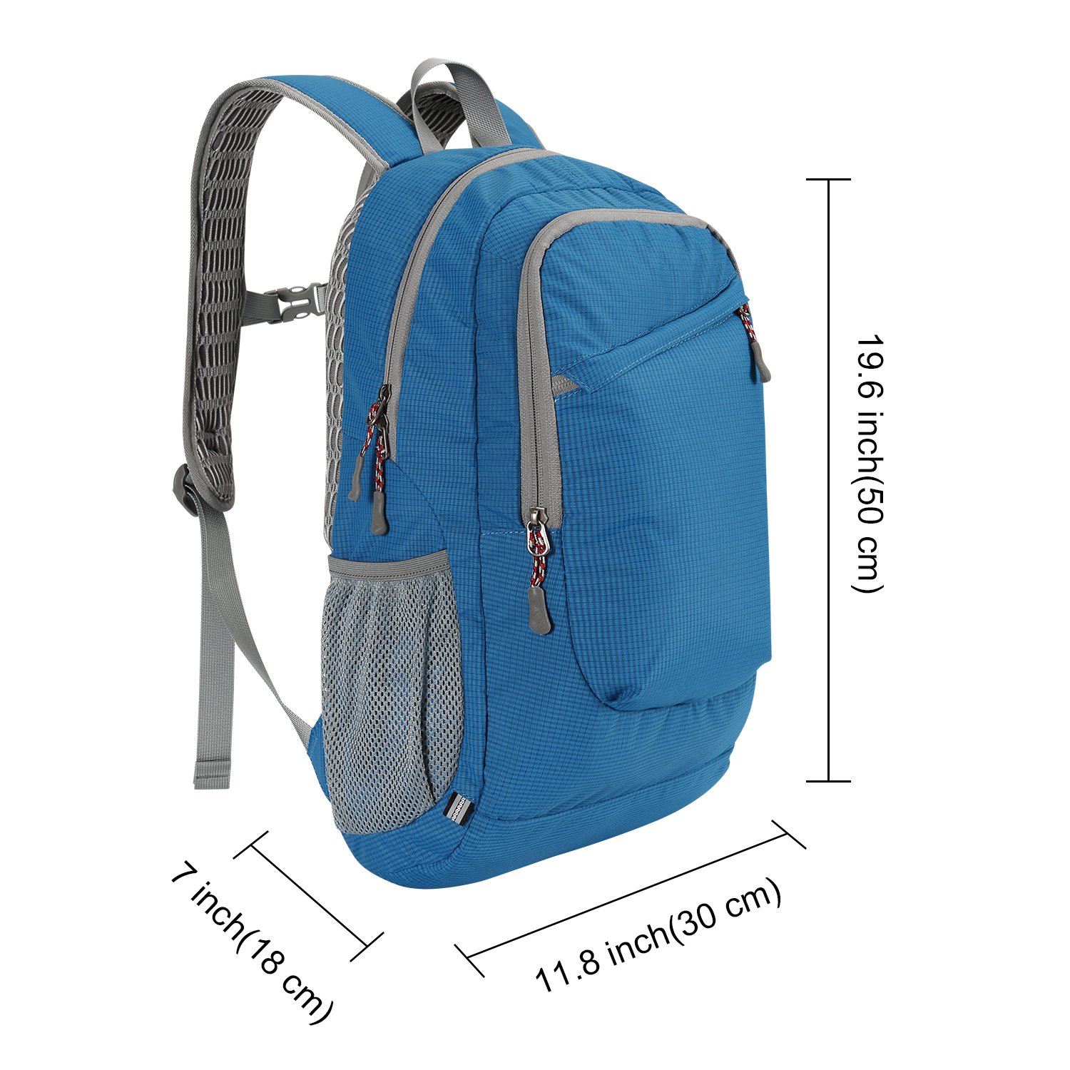 ibagbar Lightweight Travel Backpack Hiking Backpack Water Resistant Casual Multipurpose Daypack for Men and Women Blue