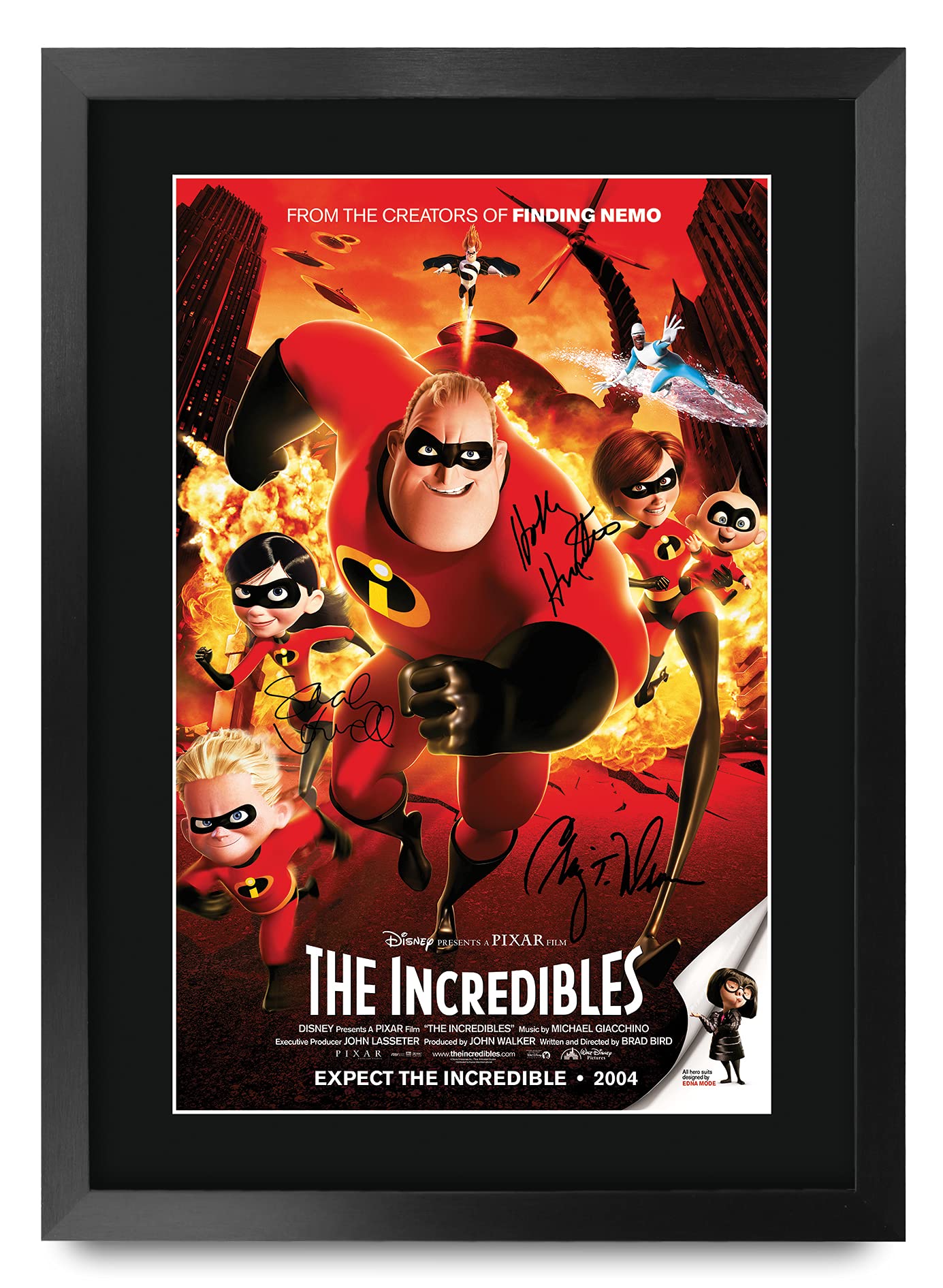 HWC Trading FR A3 The Incredibles 1 Gifts Printed Poster Signed Autograph Picture for Movie Memorabilia Fans - A3 Framed