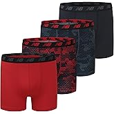 New Balance Boys' 3.5" Underwear, Performance Boxer Briefs (4 Pack)