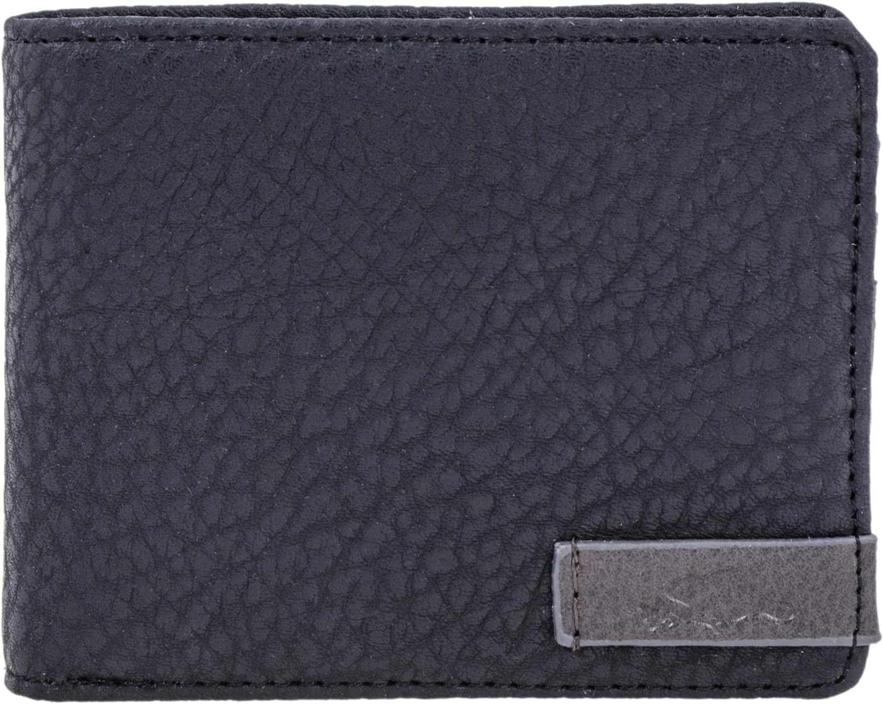 Roots 73 Men's Tracker Collection Slim RFID Protected Trifold Wallet with Center Wing (Black, Charcoal)