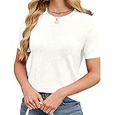SunnyMelody Womens Short Sleeve Wool Sweater Fall 2025 Business Casual Outfit Lightweight Soft Knit Work Top