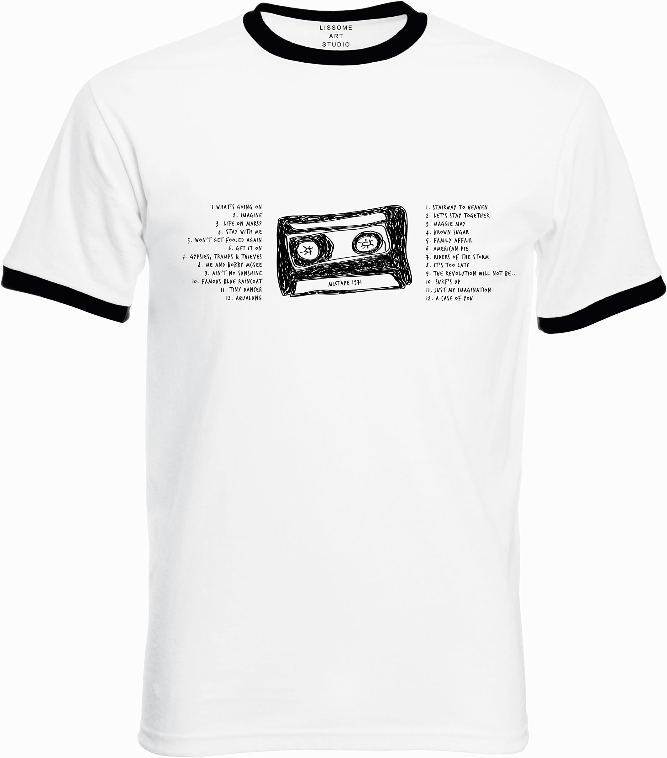 Lissome Art Studio The Year You Mixtape T-Shirt 1971 Birthday, Anniversary, 49th Year Gift