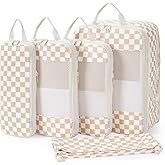 Narwey 6 Set/5 Set Compression Packing Cubes for Travel Kids Women Carry on, Packing Organizers Bag for Backpack Luggage Suitcase Duffle Bags