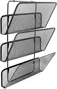 EasyPAG - Archivador de pared con 3 niveles, tamaño A4, de malla, para