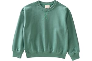 Ceritti Unisex Kids Sweatshirt 2-8 Years, Long Sleeve Crewneck Casual Cotton Pullover Top for Boys & Girls
