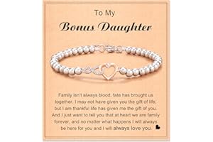Shonyin Infinity Love Bracelet for Women Girls, Sister-in-law Bonus Daughter Girlfriend Daughter-in-law Great Grandma Bonus Mom