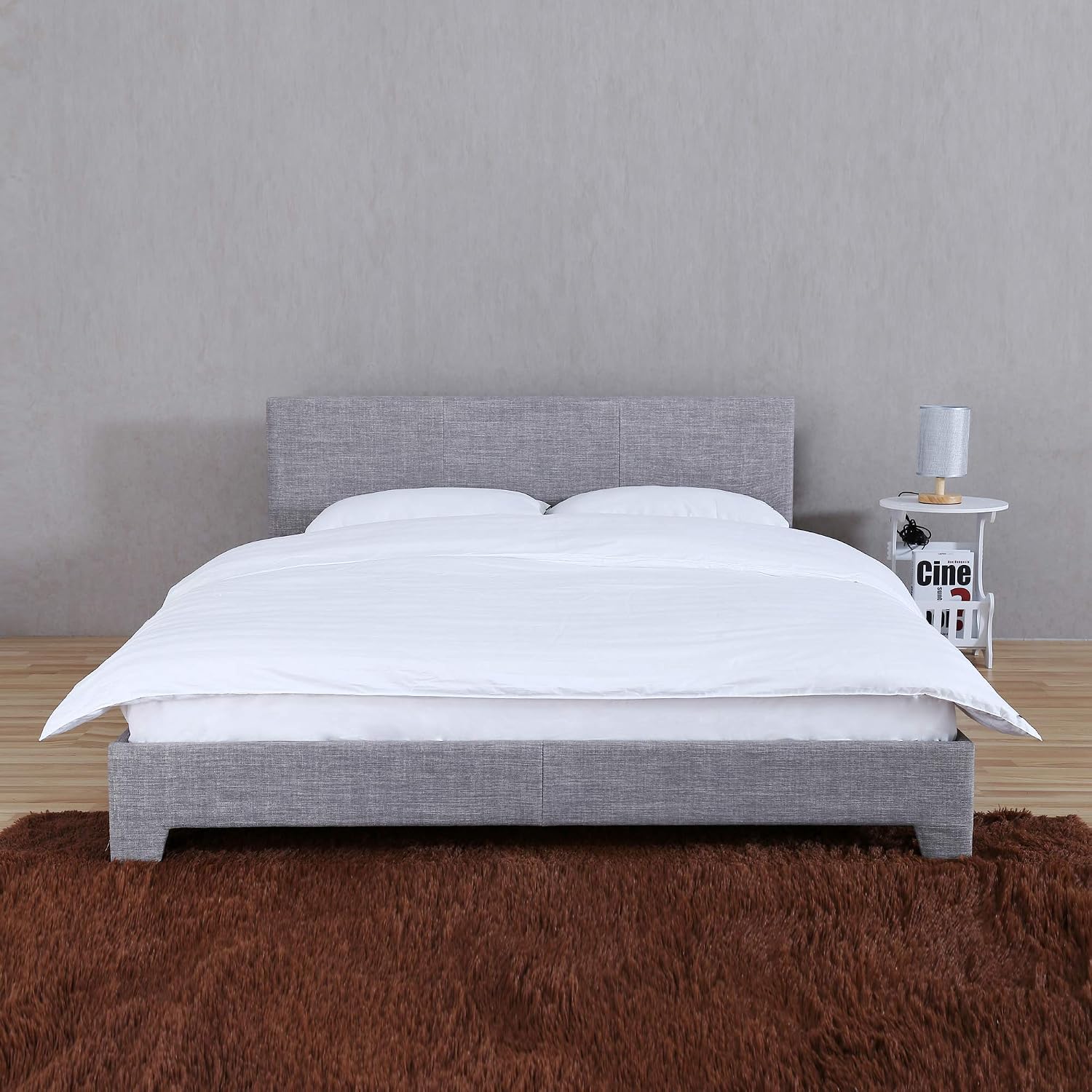 Vida Designs Victoria Bed, Bed Frame Upholstered Fabric Headboard Bedroom Furniture (Double (4 Foot) - Image 3