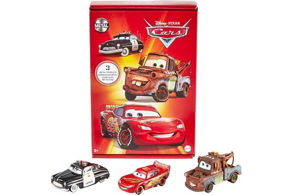 Mattel Disney and Pixar Cars Toys, Radiator Springs 3-Pack | Set of 3 Die-Cast Toy Cars & Trucks with Lightning McQueen, Mate