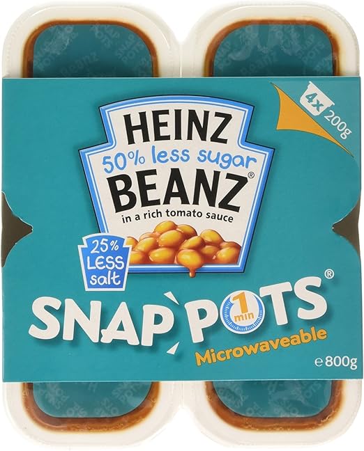 Heinz Baked Beanz Snap Pots, 4 x 200g Amazon.co.uk Grocery