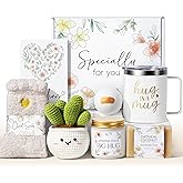 Self Care Get Well Soon Gifts Basket for Women, Birthday Gifts for Women Spa Care Package, Thinking of You Inspirational Sympathy Gift Basket, Unique Valentine's Day Gift for Her Wife Girlfriend Mom