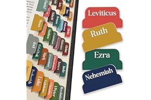 Only Zest Bible Tabs for Women, Men, Kids, Boys, 90 Large Print Bible Index Tabs for Study Bible, Laminated Easy-to-Read Label, Christian Gift for Church, Boho