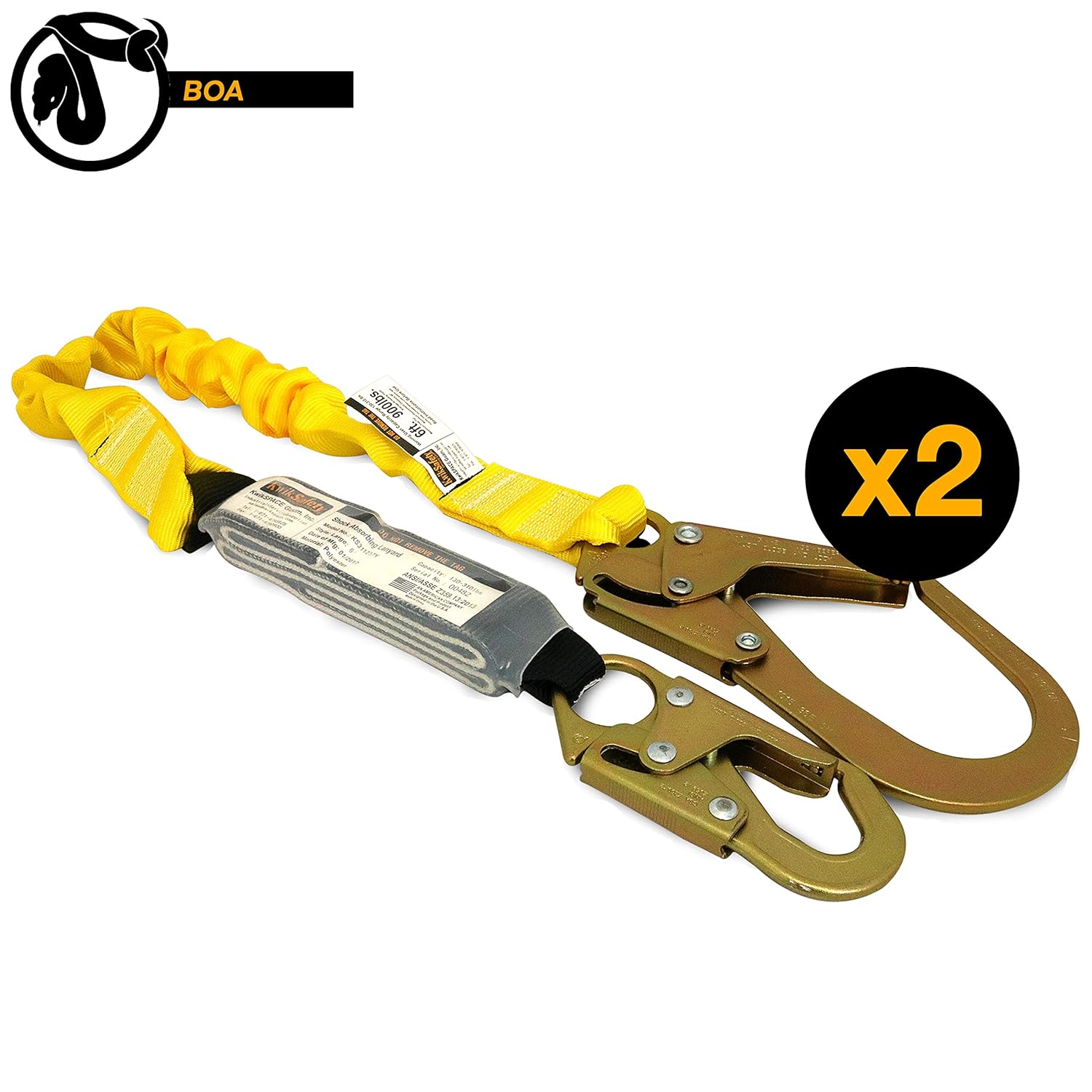 KwikSafety 3D Full Body Safety Harness 3’ Cross Arm Strap Anchor ANSI OSHA PPE Fall Protection
