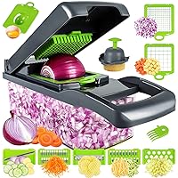 Vegetable Chopper, Pro Onion Chopper, Multifunctional 13 in 1 Food Chopper, Kitchen Vegetable Slicer Dicer Cutter,Veggie Chop