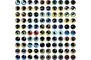 mjjmbc 100PCS Eyes Glass Cabochon for Clay Doll Making Sculptures Props Craft DIY Findings Jewelry Making, 6mm